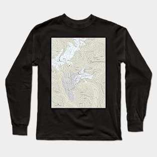 Argentine Altitudes: Aconcagua Contour Lines Long Sleeve T-Shirt